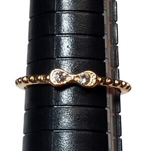 Copper Tone Dainty Stackable Ring Minimalist Basic Sz 8.5 Unsigned